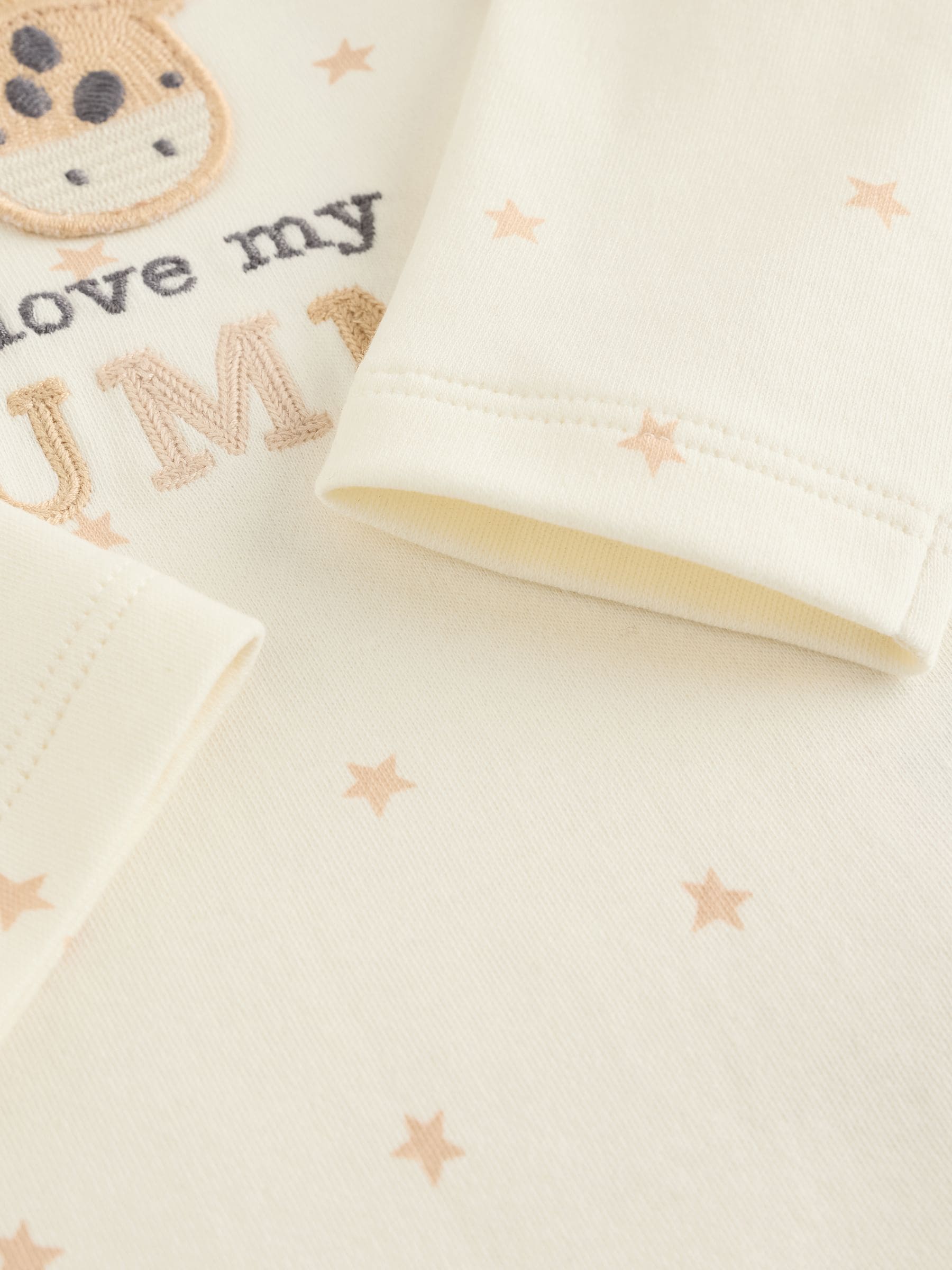 Cream Giraffe I Love My Mummy - Set van 1 babyrompertjes