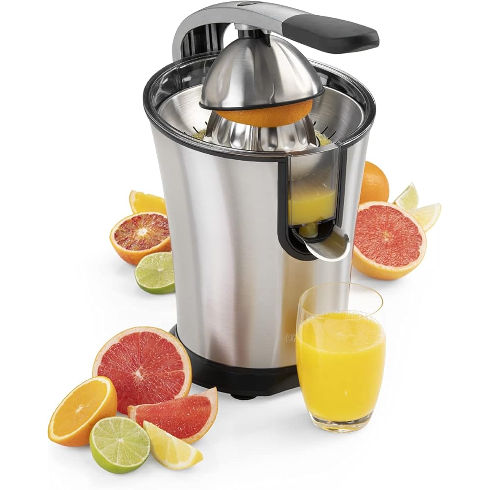 Princess Presse-agrumes Master Pro – C?ne en acier inoxydable – 300 W – Filtre à pulpe en inox – Bras à levier professionnel – Réservoir avec système anti-goutte – 201860 : Cuisine et Maison