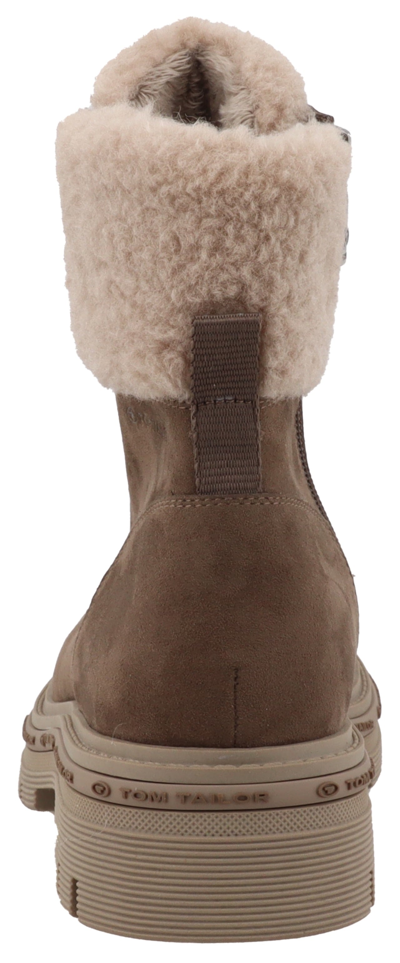 TOM TAILOR Winterboots  , Blockabsatz, Schnürboots, Winterstiefelette mit Warmfutter-Kragen