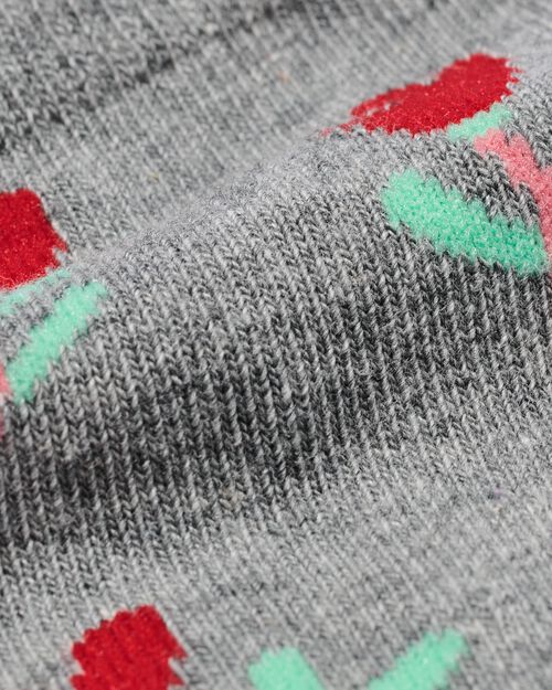 chaussettes en coton à fleurs - 5 paires gris