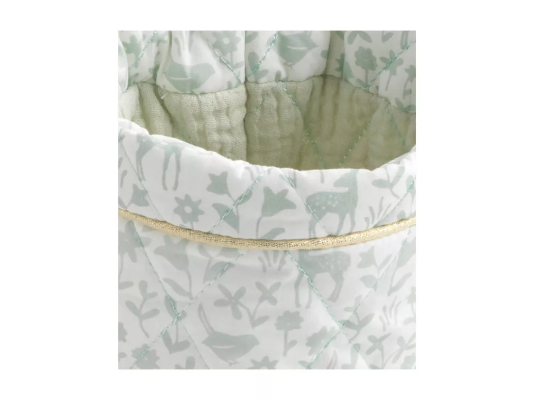 Lot de 3 panières en coton blanc