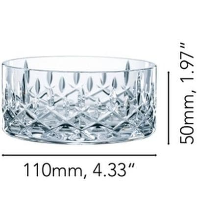 Nachtmann Schale Noblesse, 2 Stück Kristallglas Schüsselset mit Rautenmuster, 2-teilig
