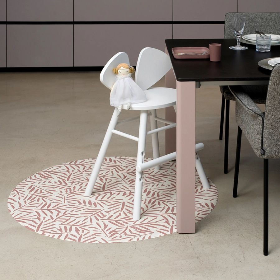 toddlekind Hochstuhlmatte Leaves Sea Shell 105 cm