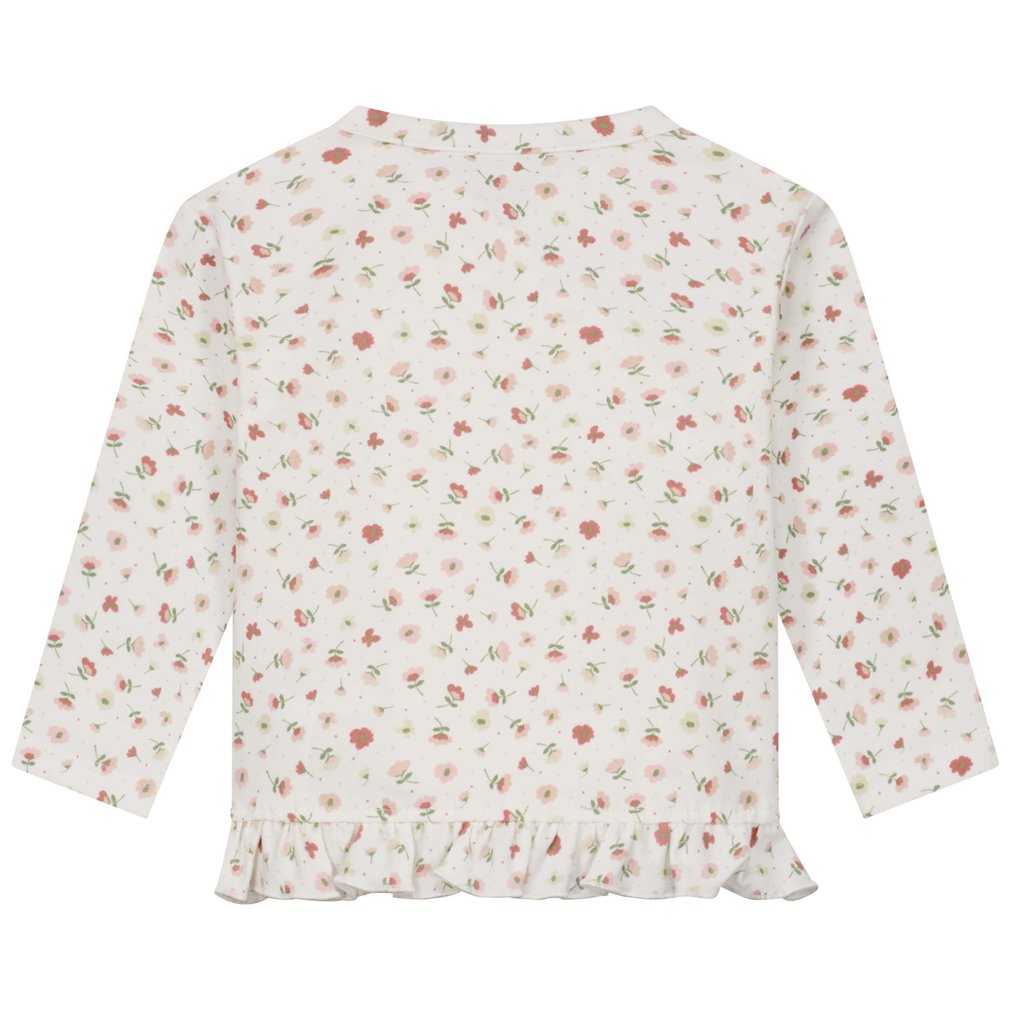 Prénatal newborn overslagshirt lange mouwen all over print roze