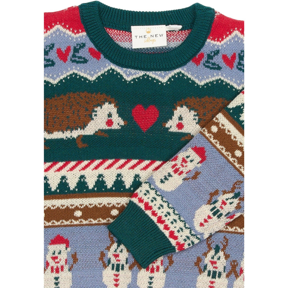 Køb THE NEW Siblings Multi Colour Holiday Jacquard Pullover