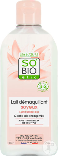 So'Bio Étic Mon Lait D'Ânesse Lait Démaquillant Soyeux Tous Types De Peaux Bio Flacon 200ml