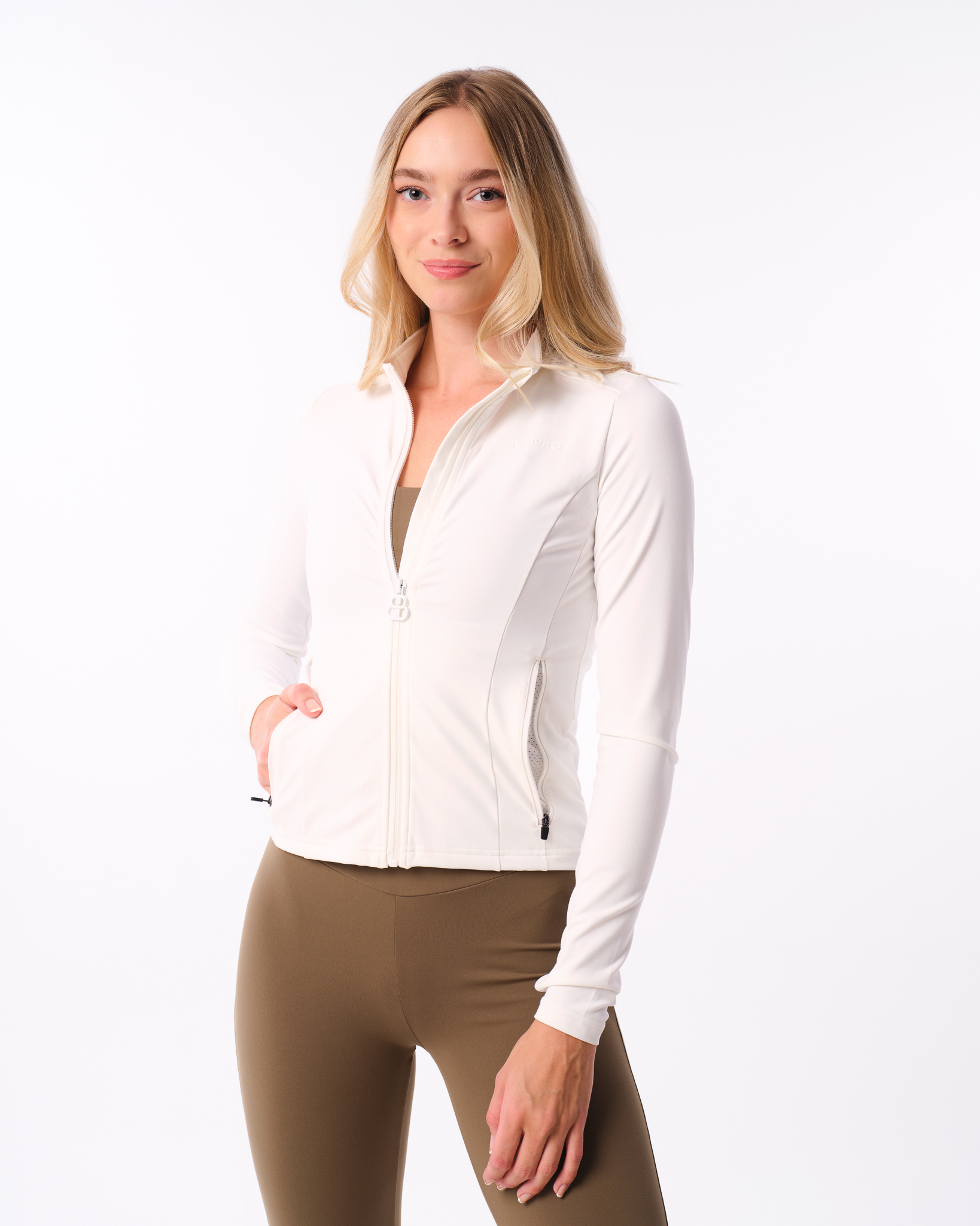 Bumpro Lively Zip Up Jacket White