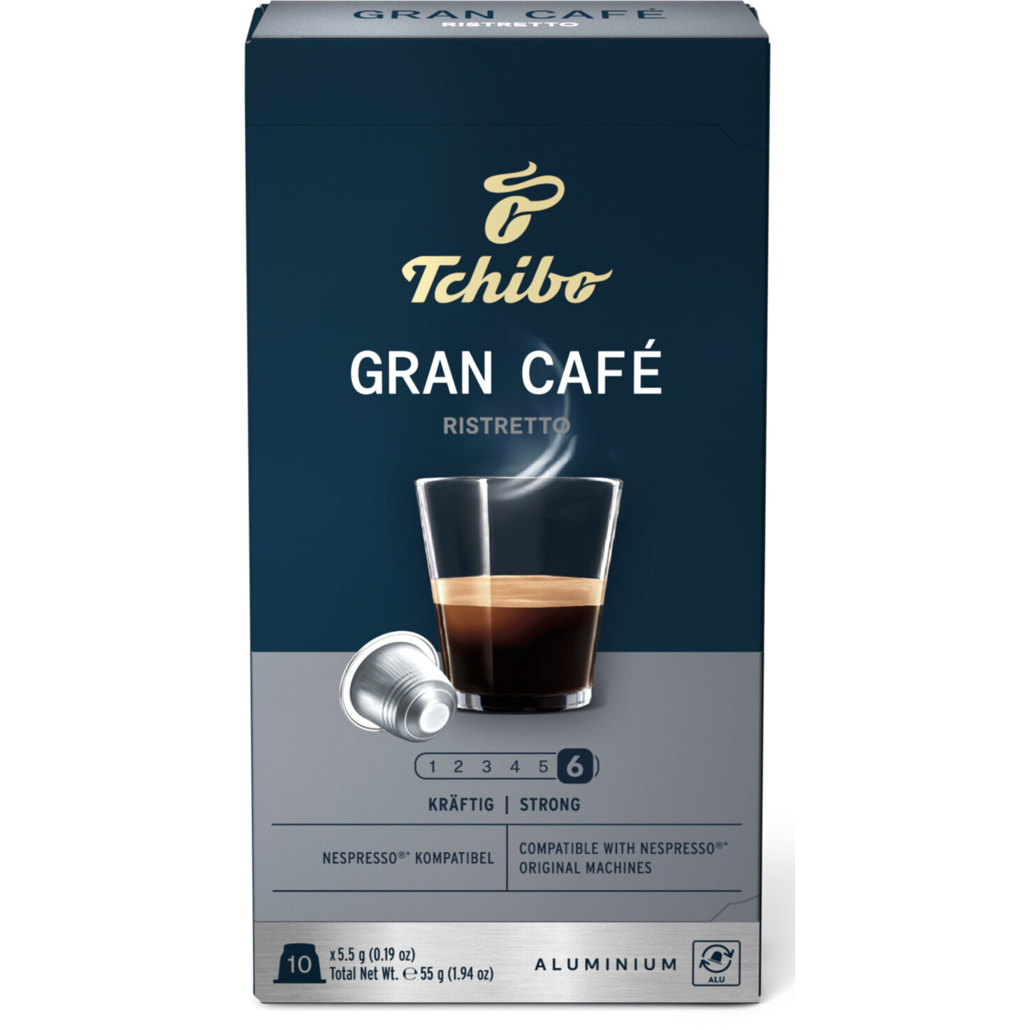 Tchibo Gran Café Ristretto 10 Kapseln - Nespresso kompatibel