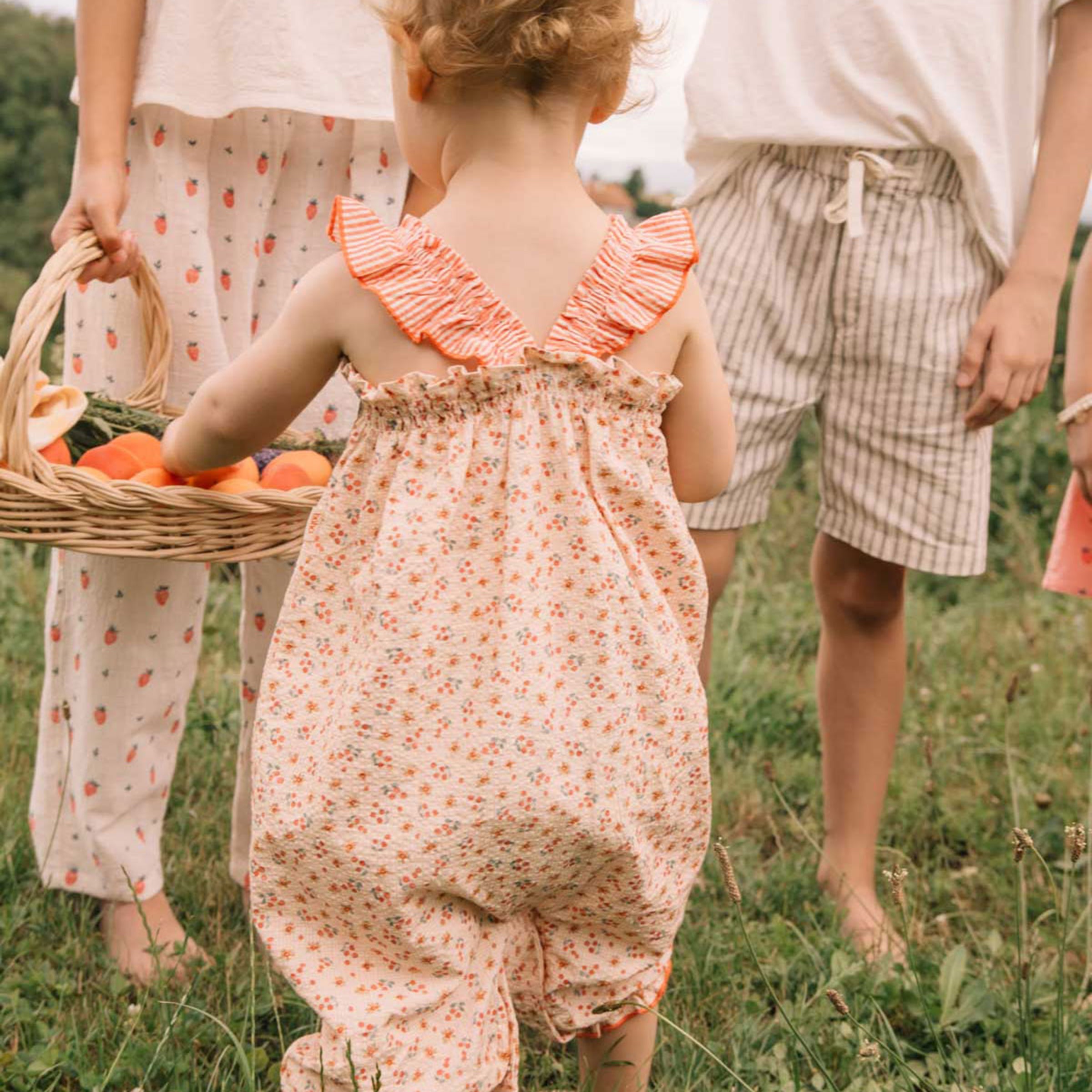 Baby Overall Picnic Coral