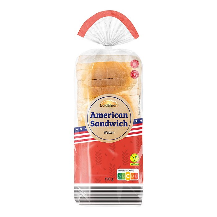 GOLDÄHREN Vollkorn Sandwichtoast 750 g