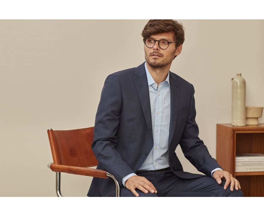 Veste de costume homme Bleu Foncé Chiné - LAZARE