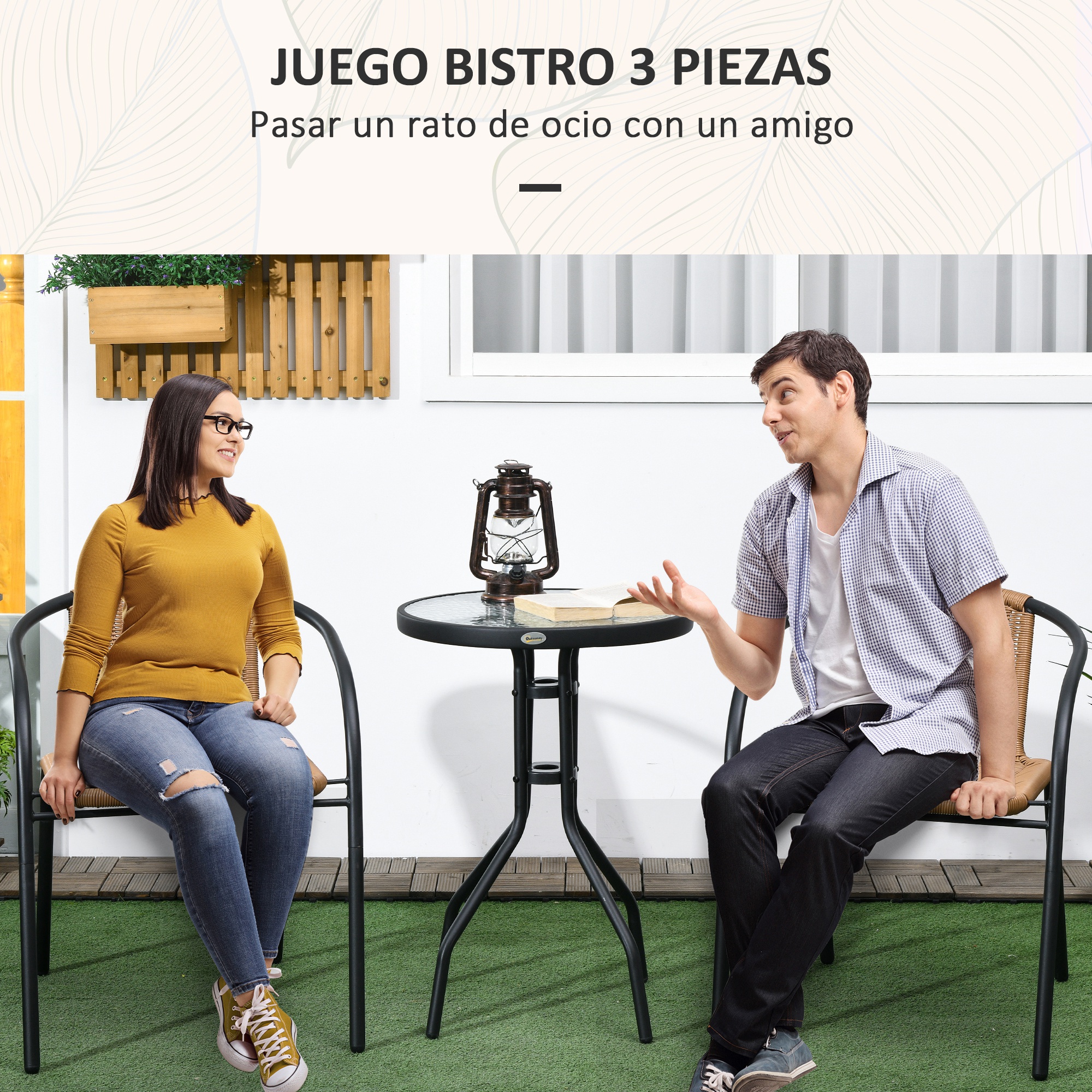 Móveis de jardim Outsunny Brown