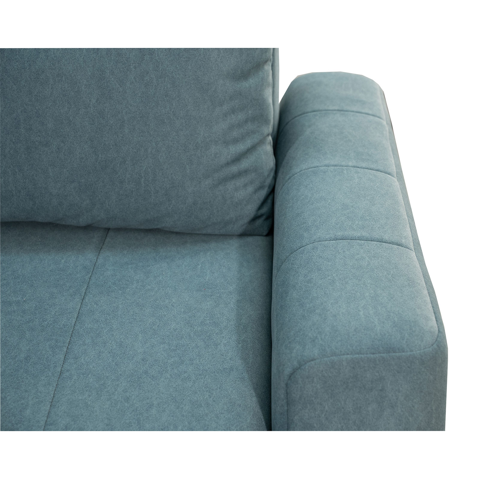 3-Sitzer Sofa - petrol - Samt - mit Staukasten