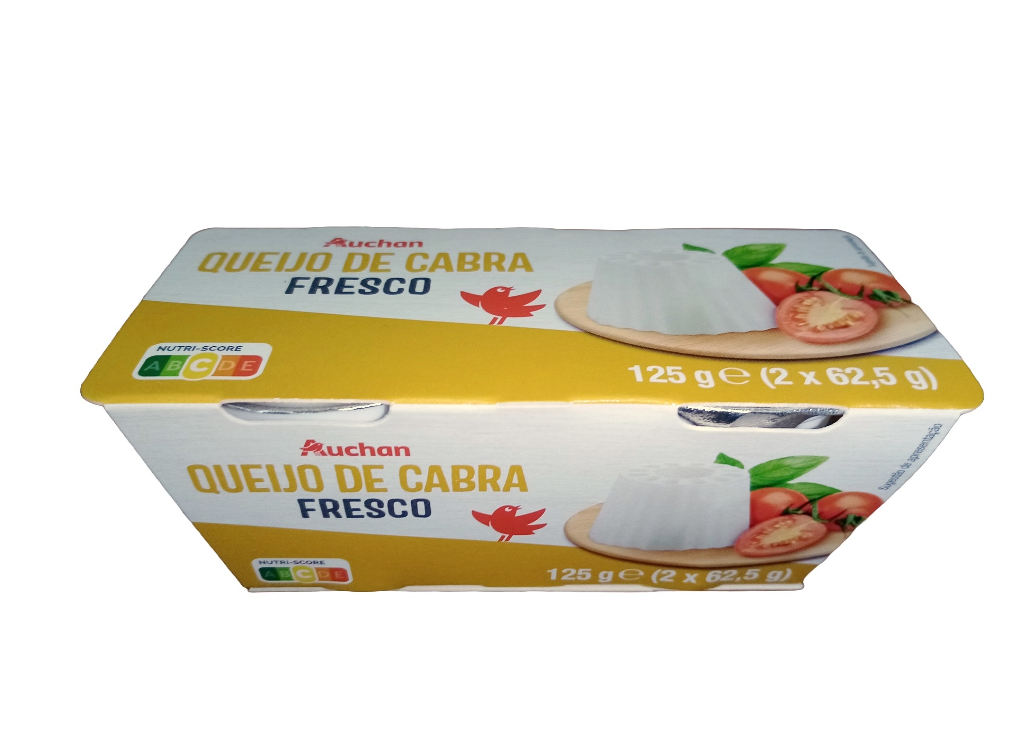 QUEIJO FRESCO AUCHAN CABRA 125G (2X625G)