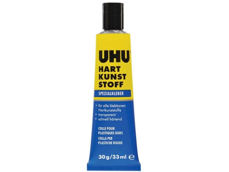 UHU Spezialkleber Hart Kunststoff 30 g Transparenter Kunststoffkleber