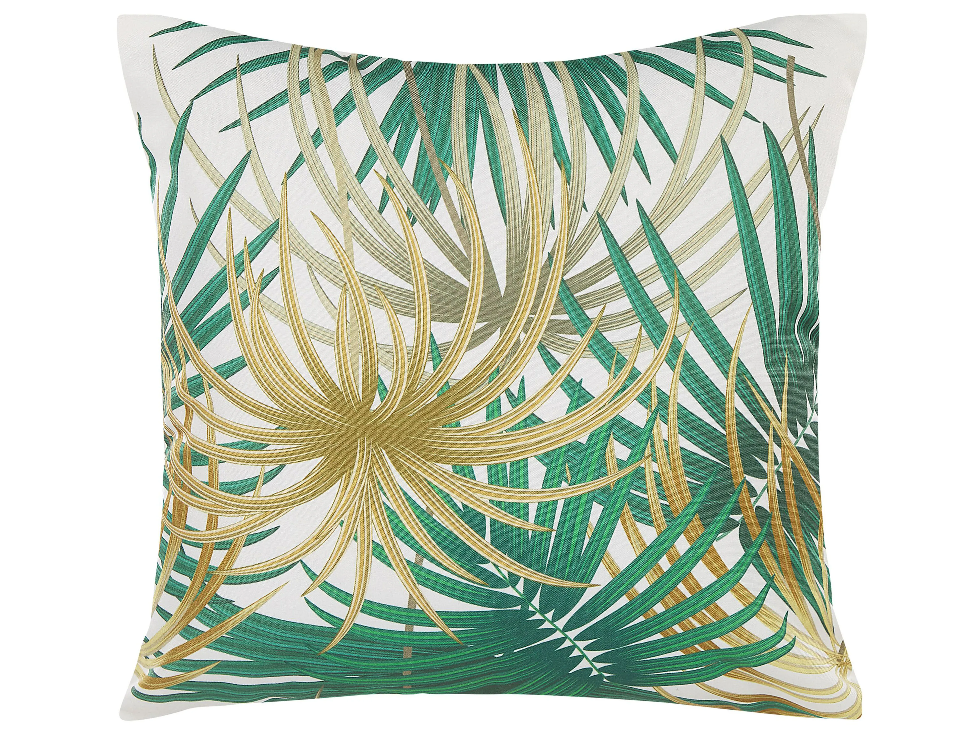 Set van 2 tuinkussens GAIANA bladpatroon 45 x 45 cm Groen
