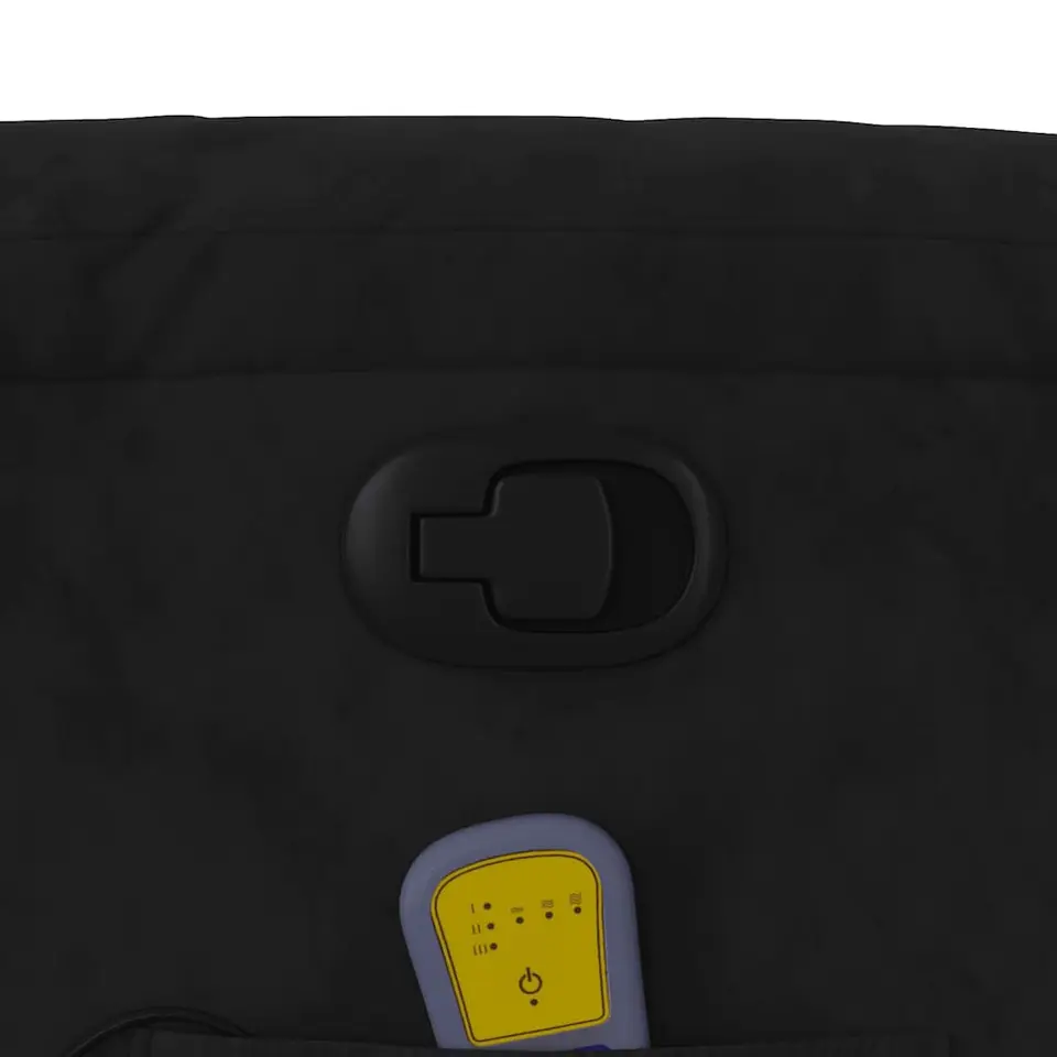 vidaXL - Massagestoel - Zwart - Microvezel