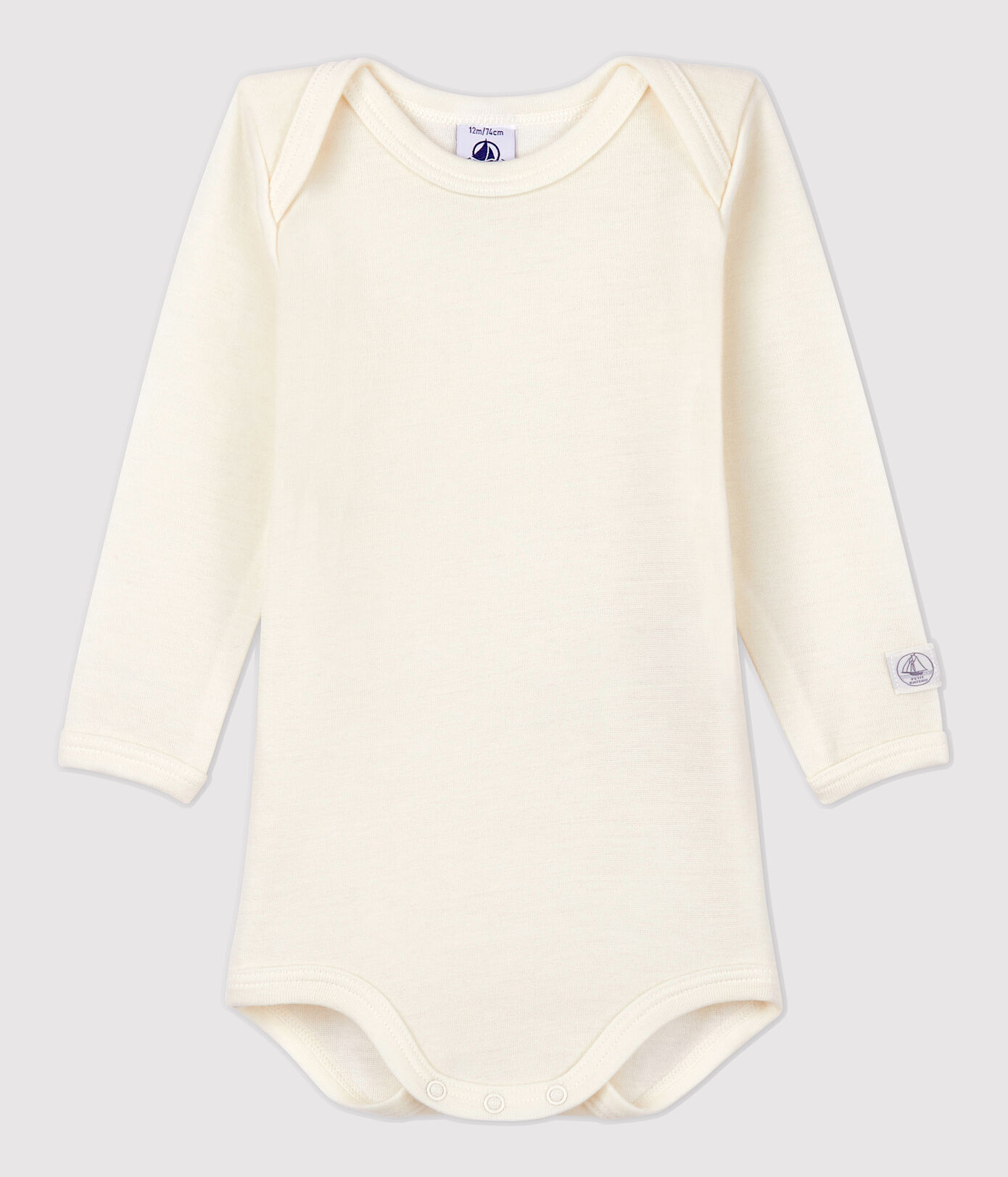 Body manches longues bébé en laine et coton