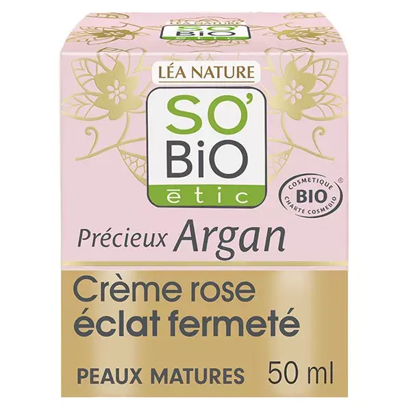 So'Bio Étic Precious Argan Cream Rose Radiance Firming Day Organic 50ml