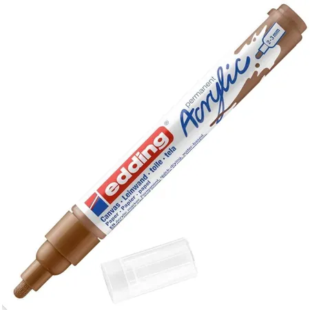 edding 5100 Acrylmarker medium - haselnuss - 1 Acrylstift wasserfest - mittlere Rundspitze 2-3 mm