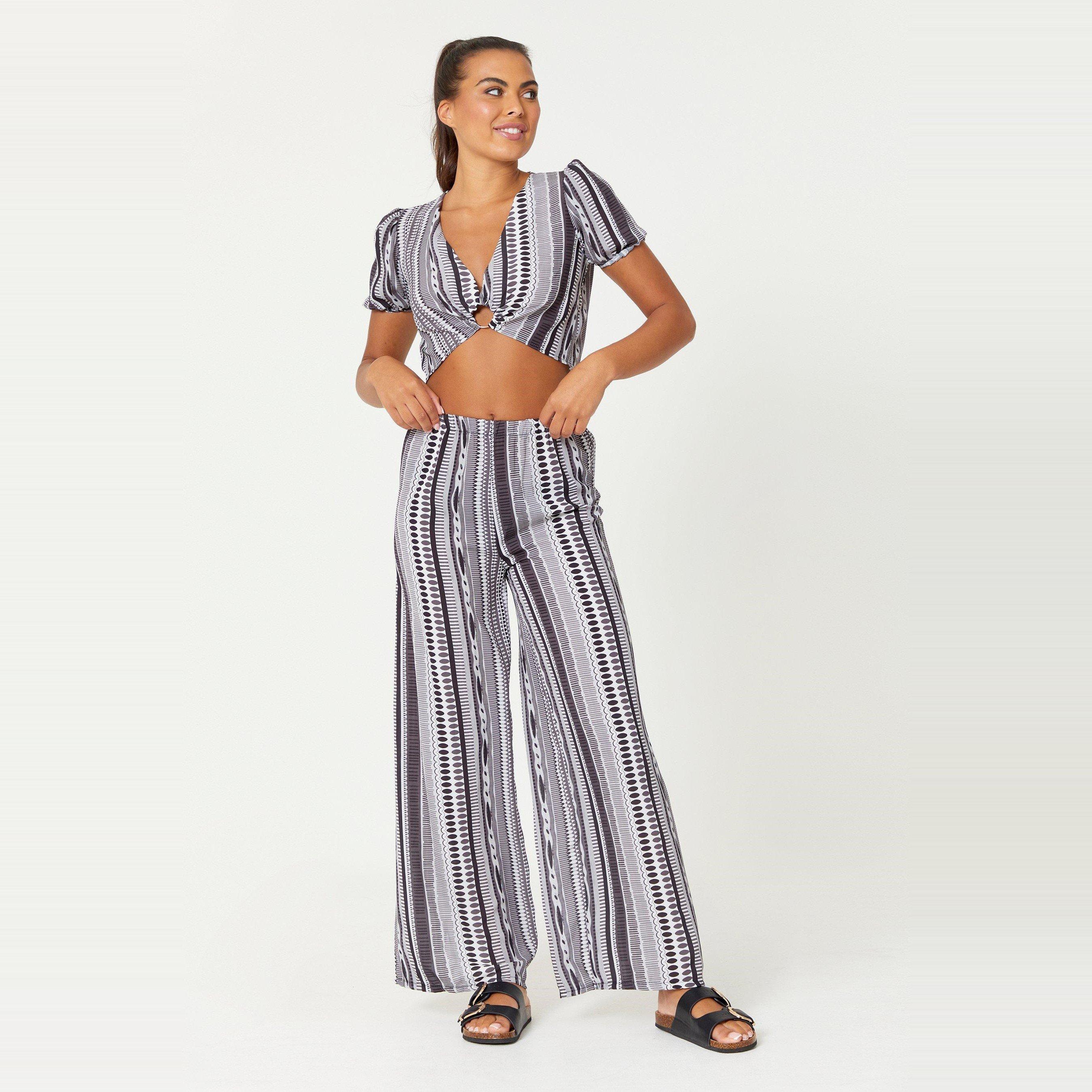 Be You BY Crop Top and Trouser Co Ord Set Womens