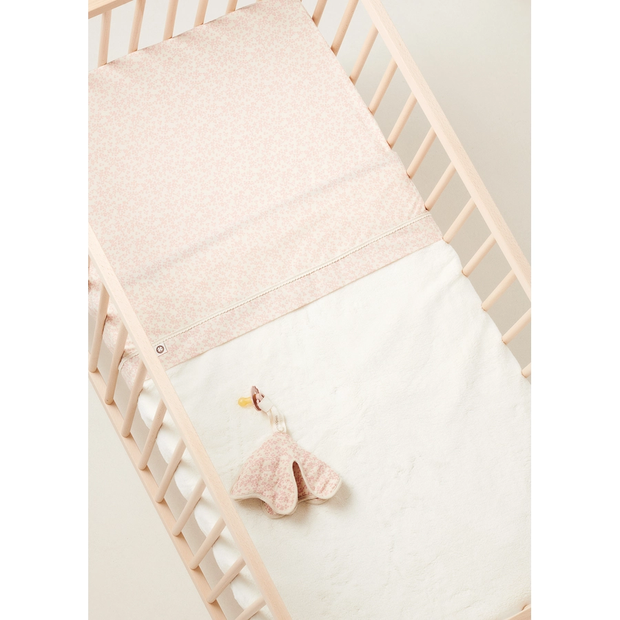 Noppies Laken für das Bettchen Botanical 110x140 cm Misty Rose