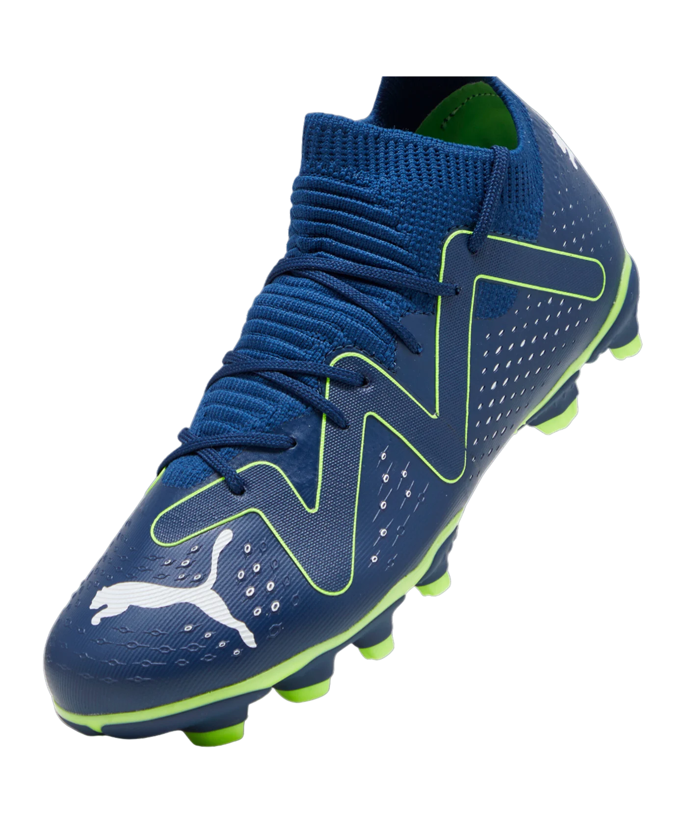 PUMA FUTURE Match FG/AG Jr Gear Up Kids Blau Weiss F03