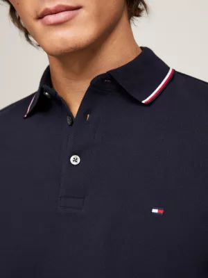 Polo Slim Fit com Detalhes em T da Coleção 1985