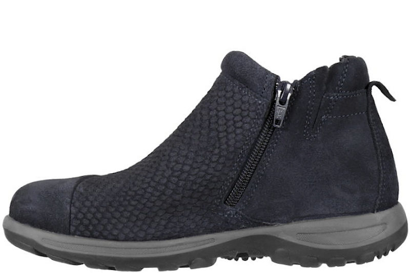 NEW FEET ANKELSTØVLE I NAVYBLÅ RUSKIND