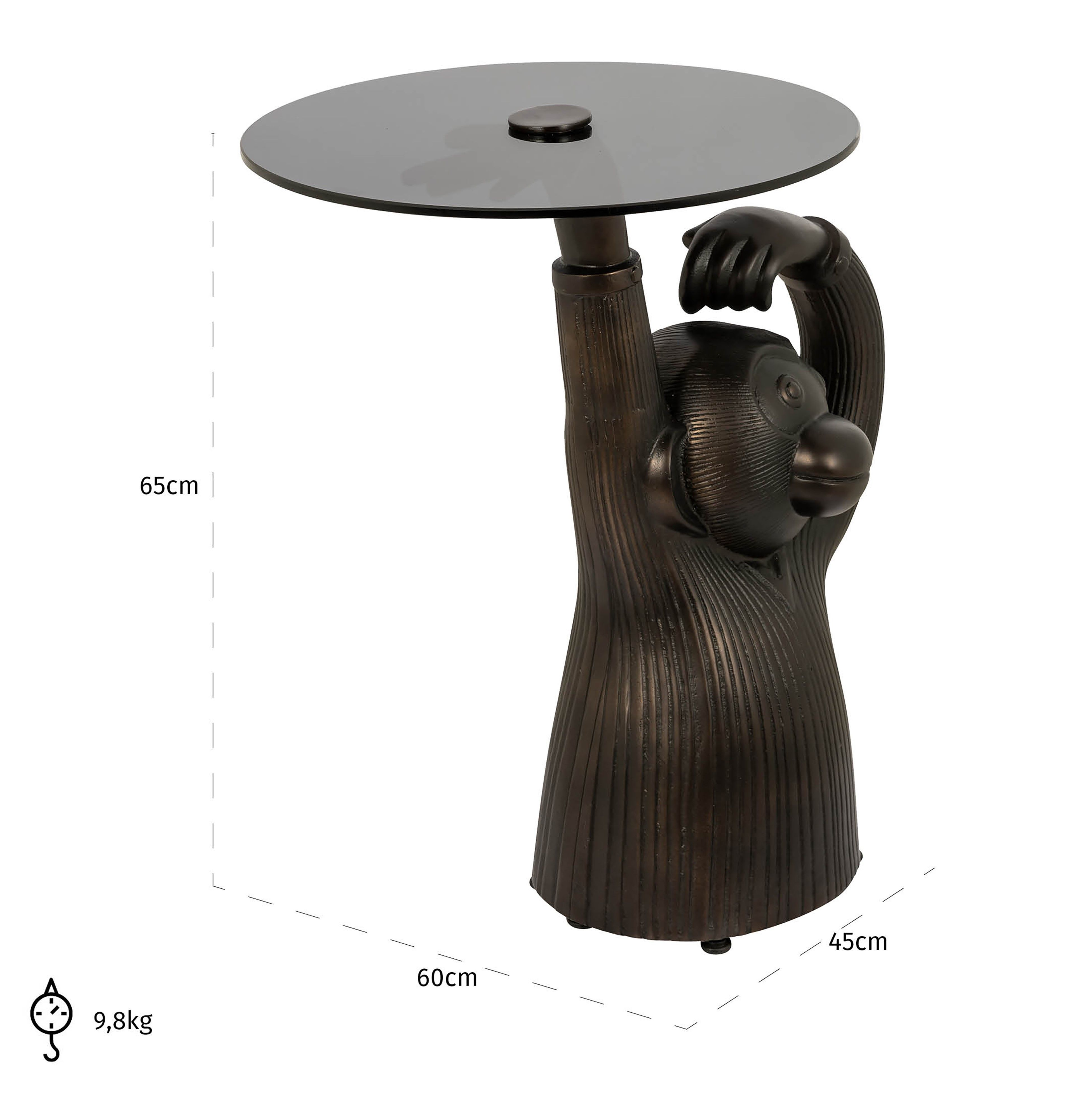 Bijzettafel 212544 Ape B60 x D45 x H65 cm