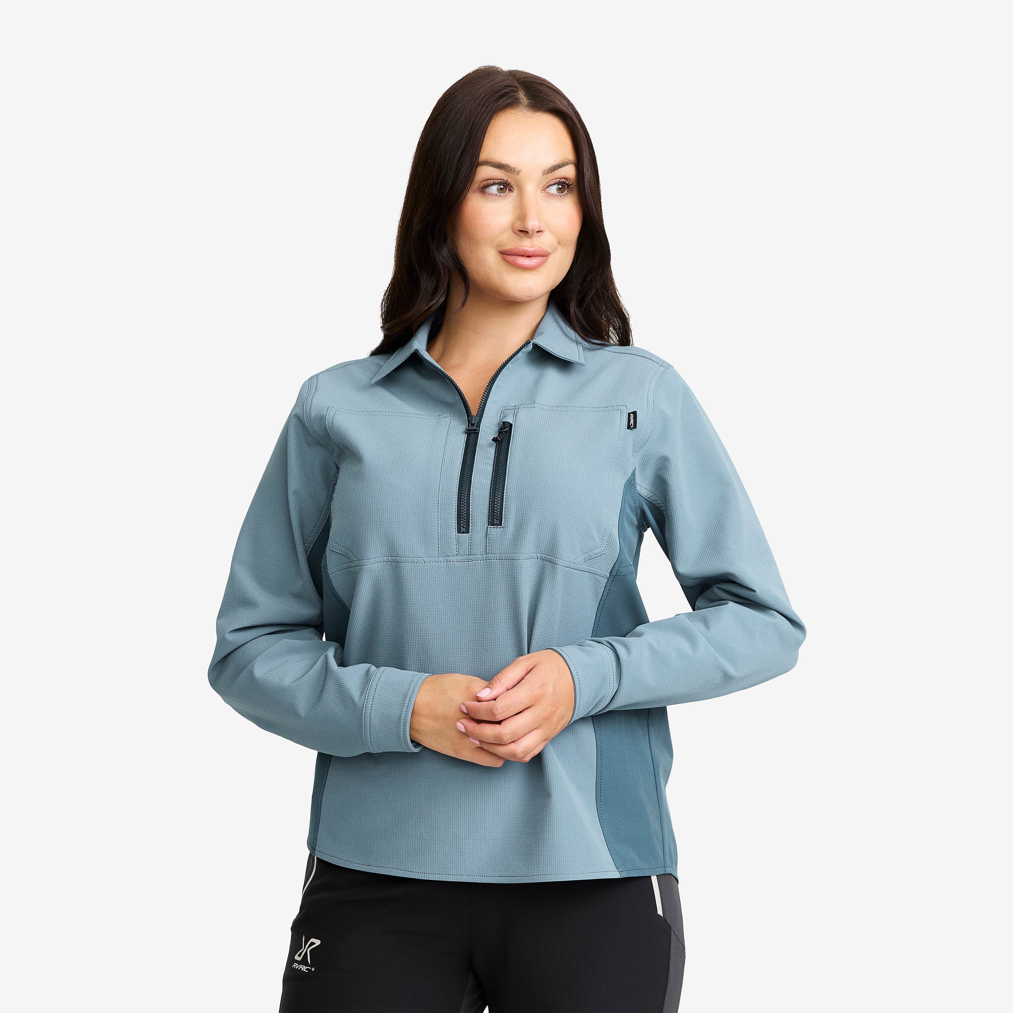 Ridge Half-zip Stretch Shirt Dame Orion Blue/Blue Mirage