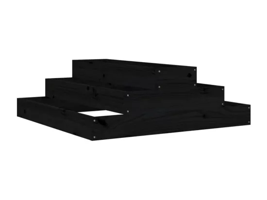 Jardinière bac lit surélevé bois marron 80 x 80 x 27 cm 02_0037905