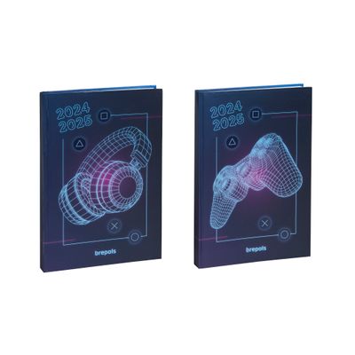 Agenda Gaming - 1 jour par page - 17,5 x 12 cm - 2 modèles au choix - Brepols