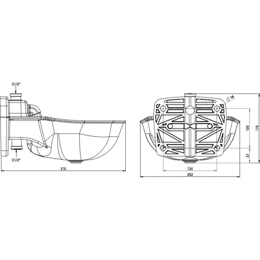 Bol à eau k75 plastique
