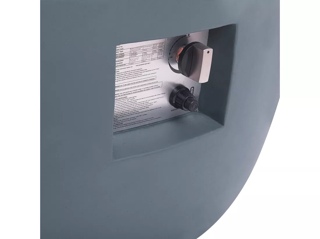 Brasero rond effet béton gris foncé INDUS