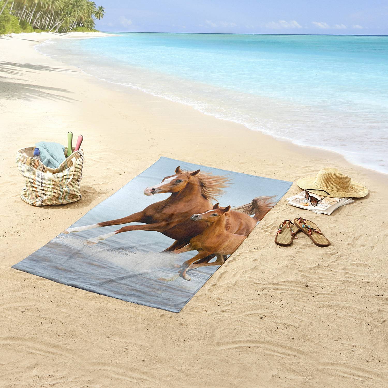 Good Morning Polyvelours Strandtuch 