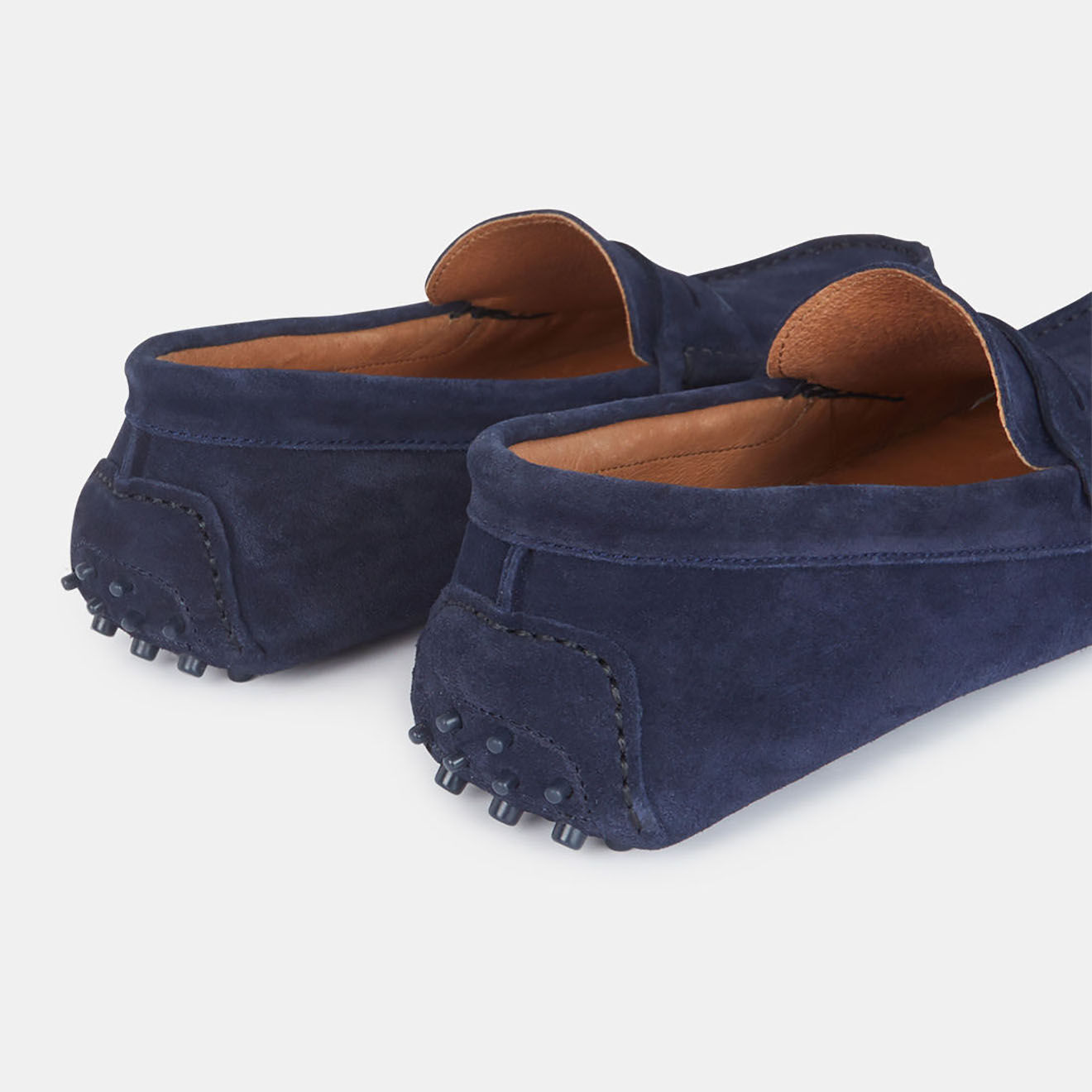 Comptoir GL Mocassins en Cuir bleu marine