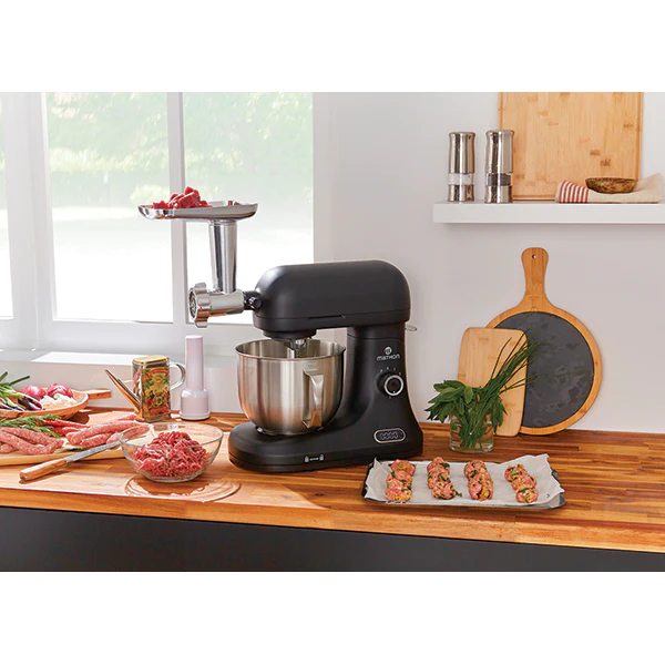 Lot robot pâtissier 5 L avec balance intégrée et kit hachoir à viande