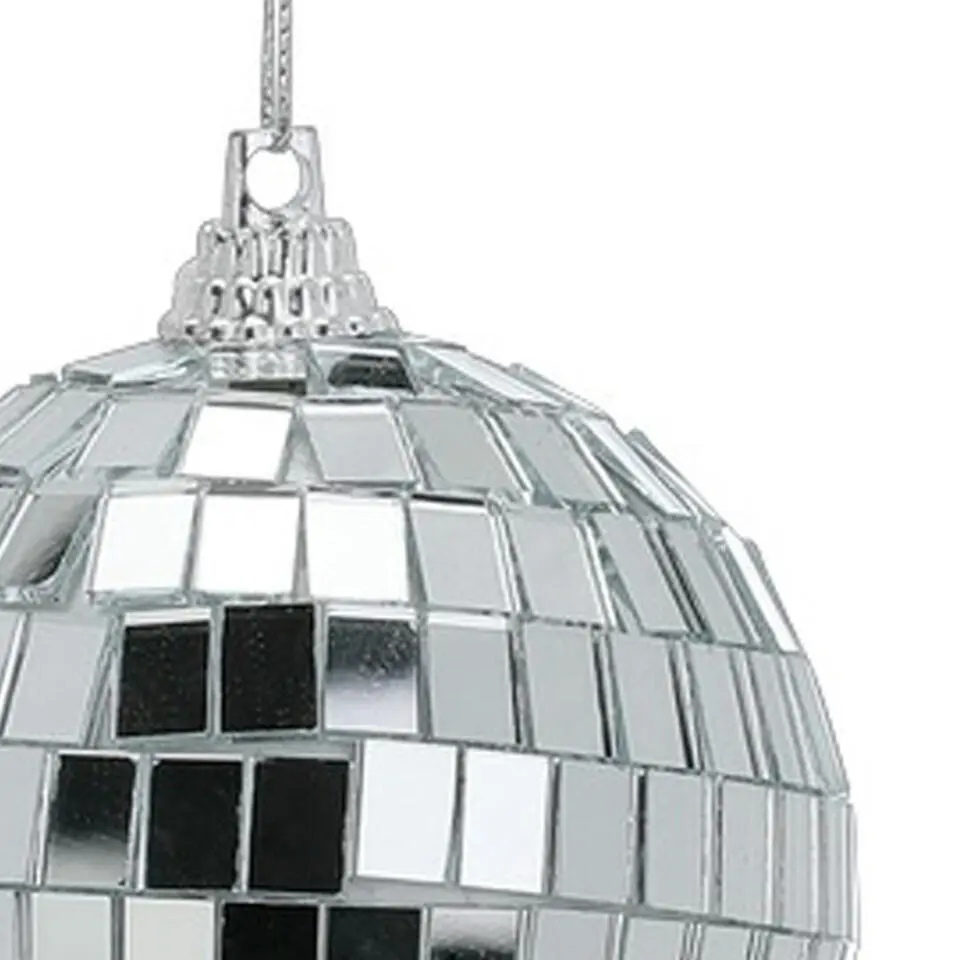 Inge Christmas Decor Disco kerstbal - zilver - D7 cm - glas/foam