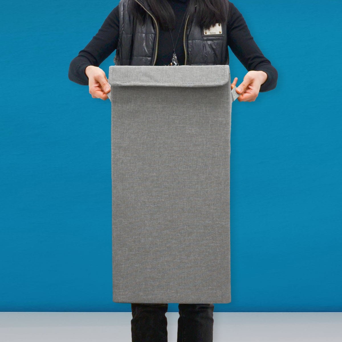 2er Set 50L Wäschekorb mit Deckel 30x30x60 - XXL Wäschesammler Wäschebox Faltbar