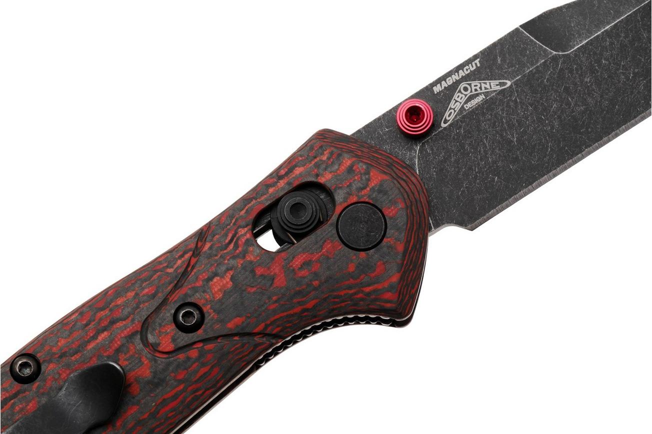 Benchmade Osborne 940BK-2502, DLC Battle Washed CPM MagnaCut, Lava Flow Fatcarbon Carbon Fiber, 2025 Limited Edition zakmes
