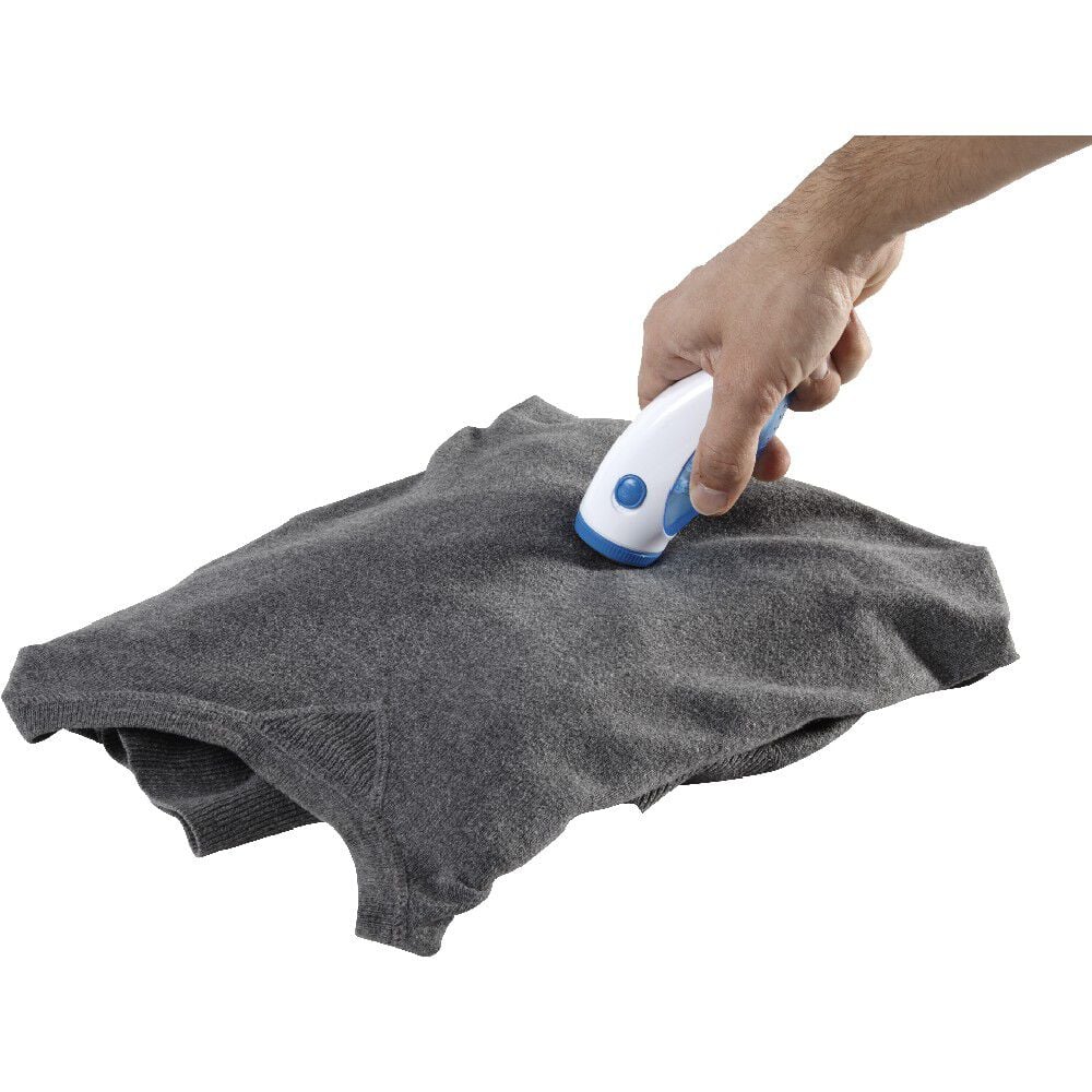 Rasoir textile électrique bleu et blanc