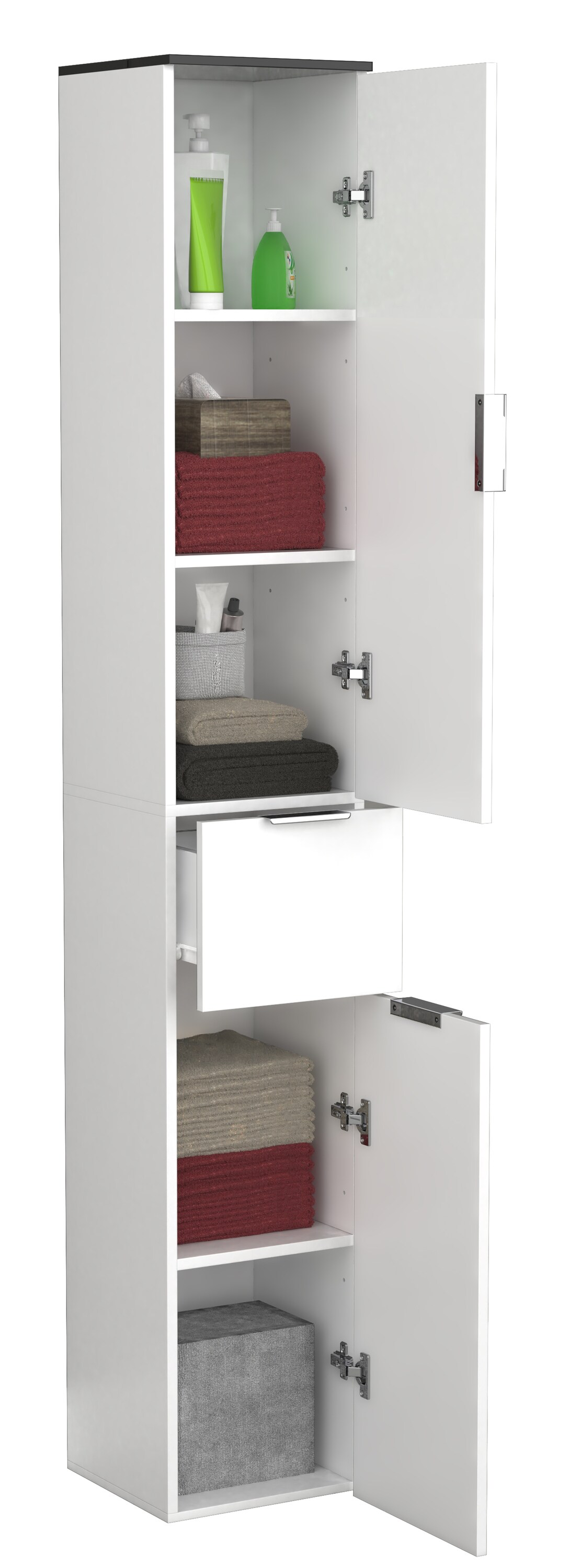 VCM Holz Badmöbel Stand Badregal Badezimmer Badschrank Hochschrank Donali