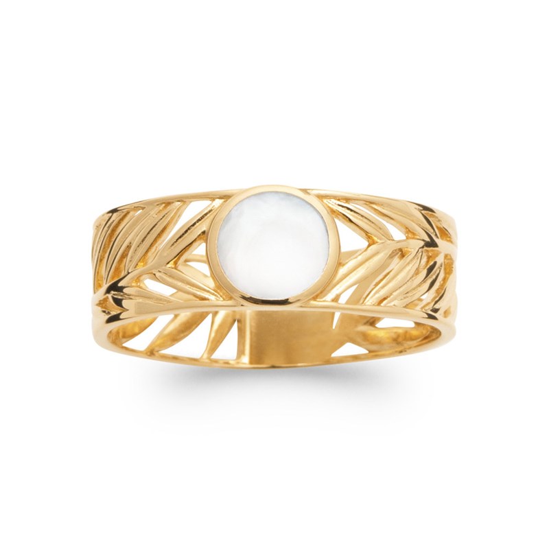 Bague Femme - Plaqué Or - Nacre