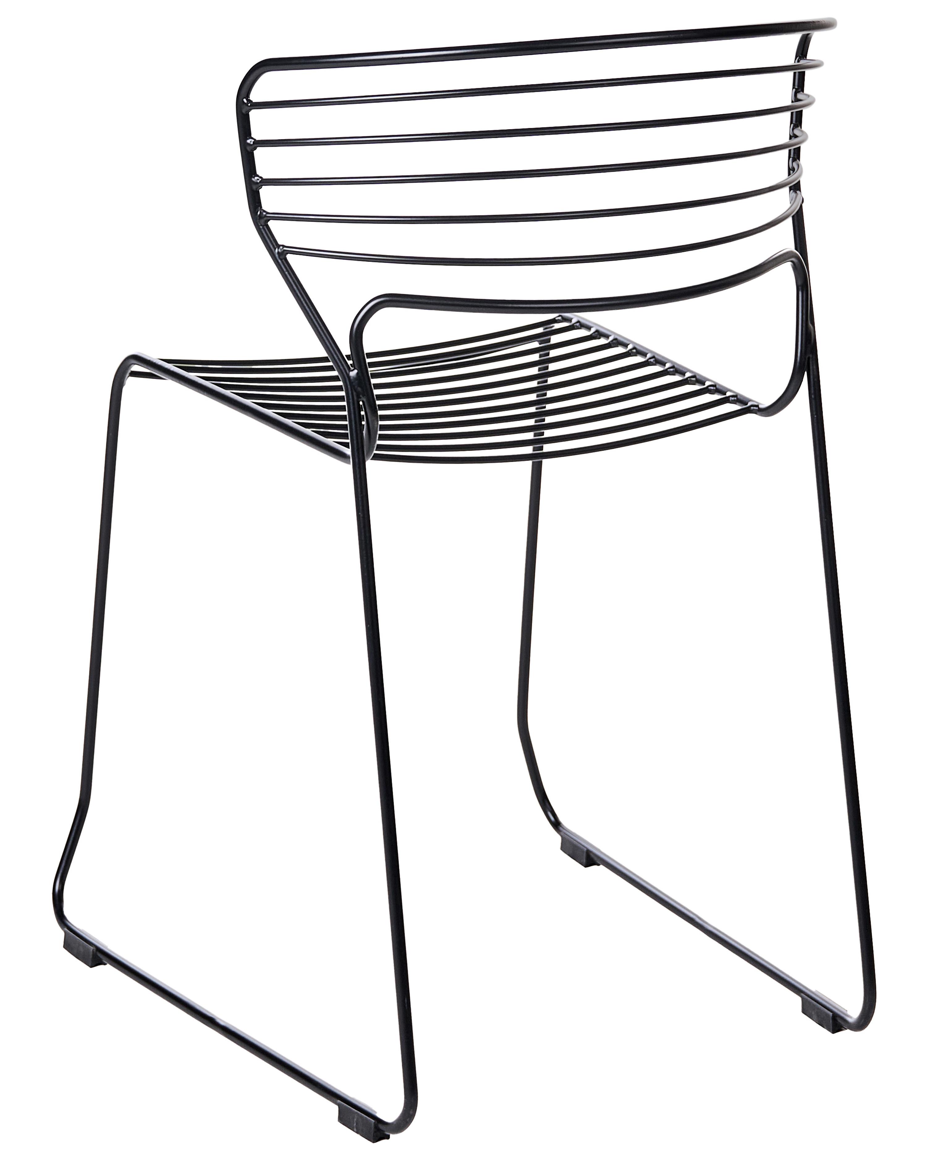 Set van 2 tuinstoelen PISTOIA Metaal Zwart