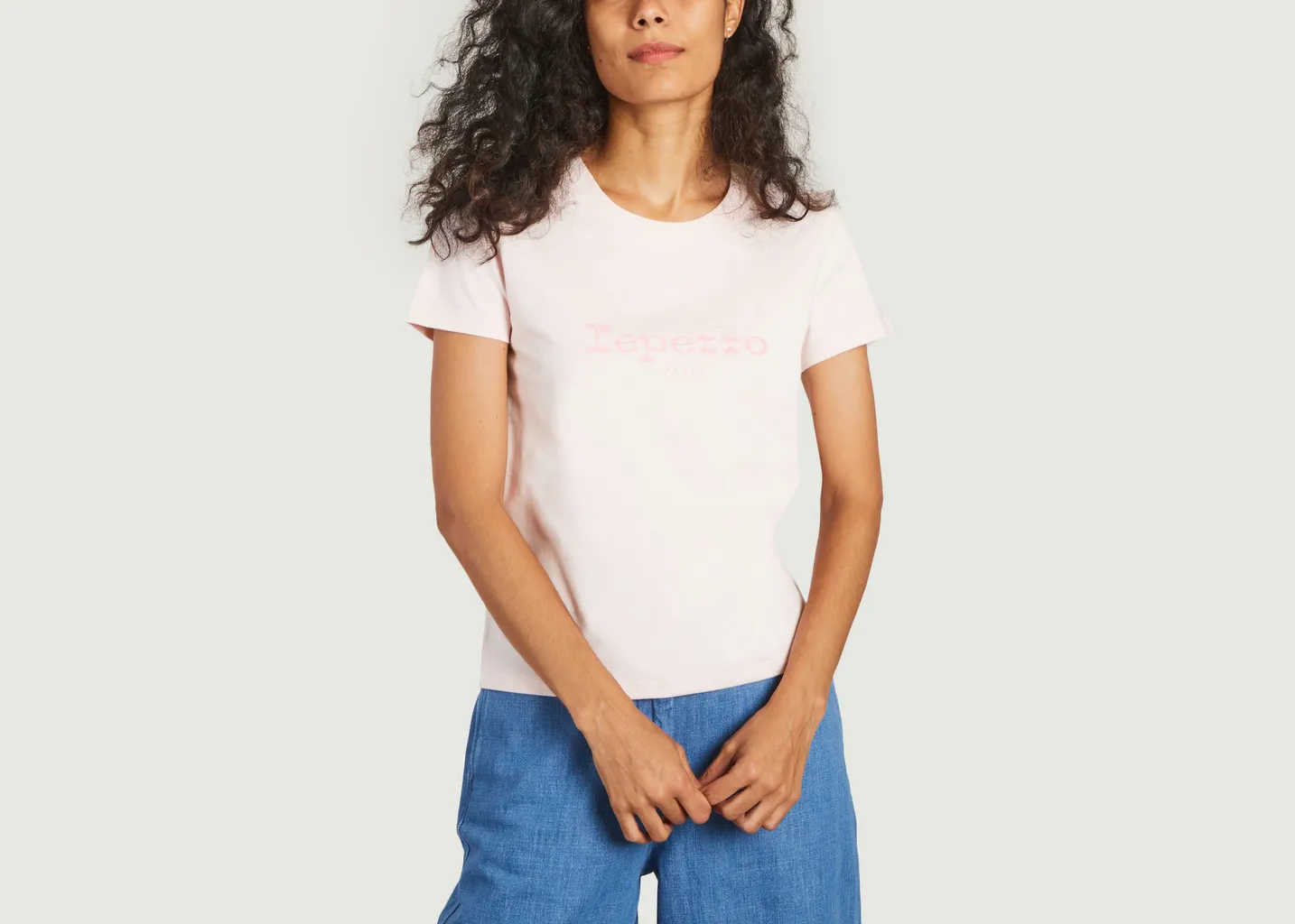 T-shirt Logo en coton biologique Repetto