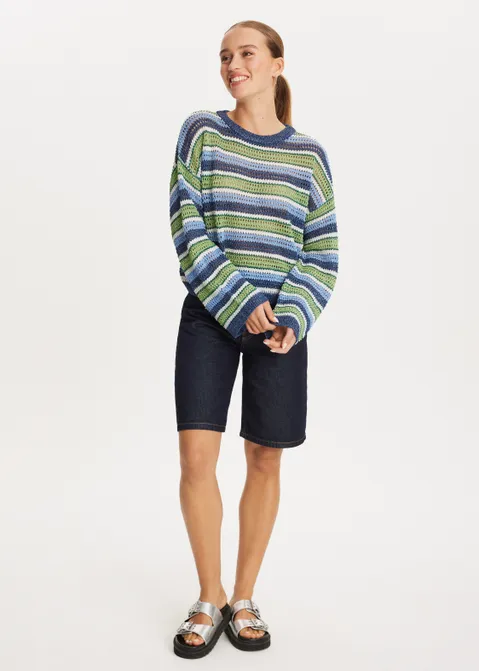 Gebreide trui met lurex assorti (ASSOR)