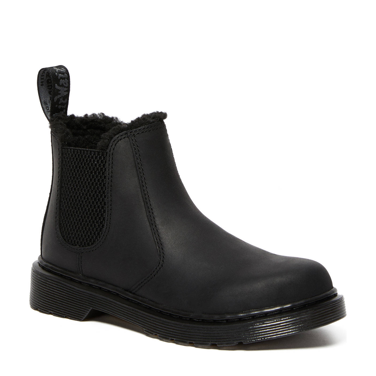 Dr. Martens 2976 Leonore Mono  gevoerde leren enkelboots zwart