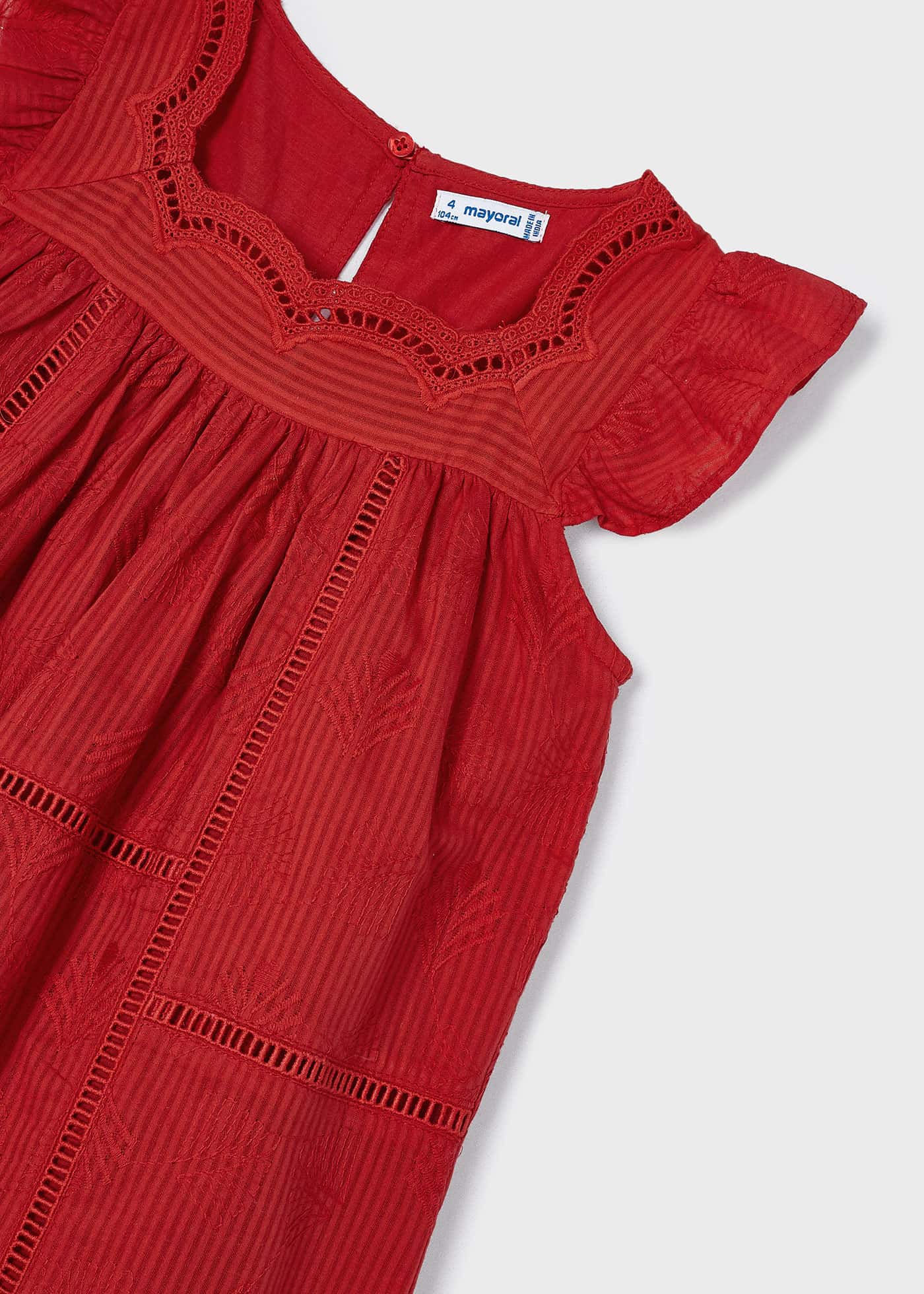 Vestido bordado Better Cotton para meninas