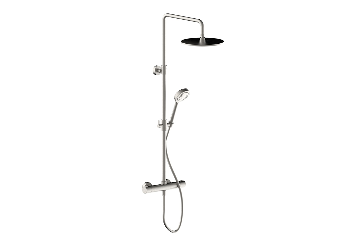 Plieger Monza opbouw regendouche met 25cm hoofddouche en handdouche geborsteld chroom